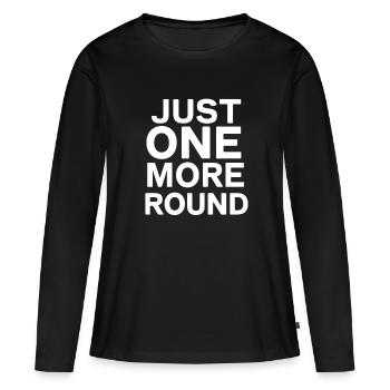 Plus qu’un tour - T-shirt manches longues Premium bio Femme - noir - Devant - Julia (174cm)