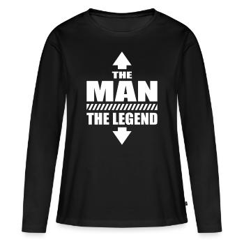 L’homme La légende Macho Casanova Dictons - T-shirt manches longues Premium bio Femme - noir - Devant - Julia (174cm)