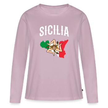 Sicilia Italia, sicilian - Frauen Premium Bio Langarmshirt - Altrosa - Vorne - Julia (174cm)