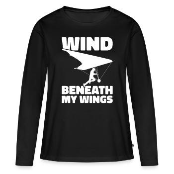 Deltaplane Parapente Deltaplane - T-shirt manches longues Premium bio Femme - noir - Devant - Julia (174cm)