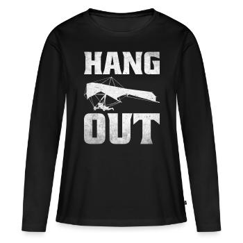 Deltaplane Parapente Deltaplane - T-shirt manches longues Premium bio Femme - noir - Devant - Julia (174cm)