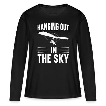 Deltaplane Parapente Deltaplane - T-shirt manches longues Premium bio Femme - noir - Devant - Julia (174cm)
