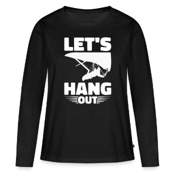 Deltaplane Parapente Deltaplane - T-shirt manches longues Premium bio Femme - noir - Devant - Julia (174cm)