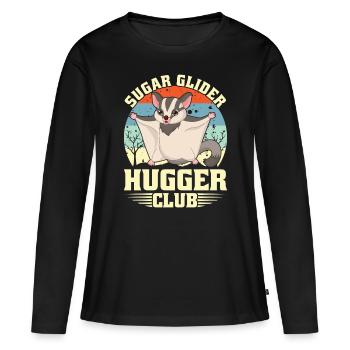 Flughörnchen Suger Glider Kurzkopfgleitbeutler - Frauen Premium Bio Langarmshirt - Schwarz - Vorne - Julia (174cm)