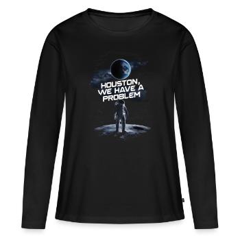 Houston, nous avons un problème Astronaute Spaceman - T-shirt manches longues Premium bio Femme - noir - Devant - Julia (174cm)