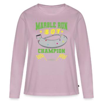 MARBLE RUN BOY - Women's Premium Organic Long Sleeve Shirt - dusky pink - Front - Julia (174cm)