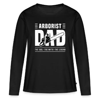 Arboriste Papa L’idole Le mythe Le chirurgien des arbres - T-shirt manches longues Premium bio Femme - noir - Devant - Julia (174cm)