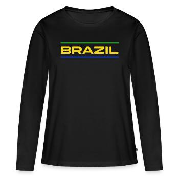 Brazil Brazil shirt Brazilian Rio de Janeirao - Women's Premium Organic Long Sleeve Shirt - black - Front - Julia (174cm)