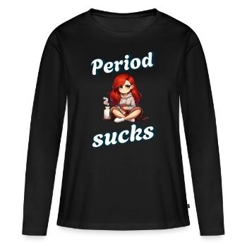 Les règles sont honnêtes et directes - T-shirt manches longues Premium bio Femme - noir - Devant - Julia (174cm)