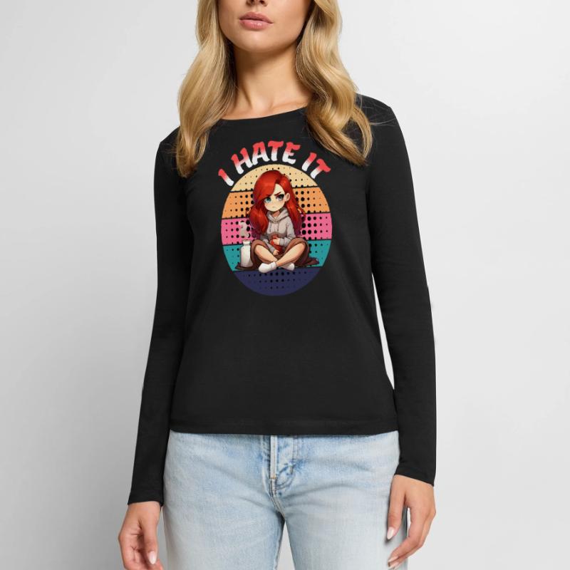 Periode: I Hate It Ausdrucksstark Frauen Premium Bio Langarmshirt