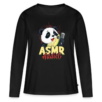 ASMR Addict - Frauen Premium Bio Langarmshirt - Schwarz - Vorne - Julia (174cm)