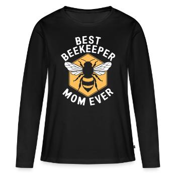 Beekeeper Saying Beekeeping Bee Funny Beekeeper Gift - Women's Premium Organic Long Sleeve Shirt - black - Front - Julia (174cm)