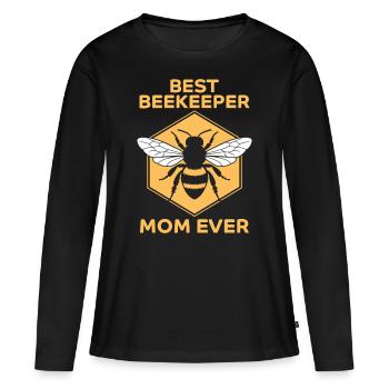 Beekeeper Saying Beekeeping Bee Funny Beekeeper Gift - Women's Premium Organic Long Sleeve Shirt - black - Front - Julia (174cm)