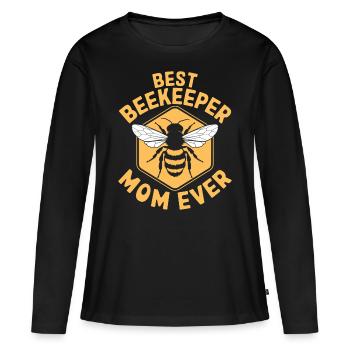 Beekeeper Saying Beekeeping Bee Funny Beekeeper Gift - Women's Premium Organic Long Sleeve Shirt - black - Front - Julia (174cm)