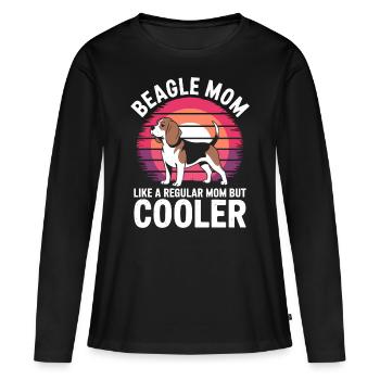 Beagle Mom Dog Mom Funny Beagle Gift - Women's Premium Organic Long Sleeve Shirt - black - Front - Julia (174cm)