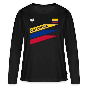 Kolumbien Colombia Medellin Urlaub Bogota Cali - Frauen Premium Bio Langarmshirt - Schwarz - Vorne - Julia (174cm)