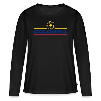 Kolumbien Colombia Medellin Urlaub Bogota Cali - Frauen Premium Bio Langarmshirt - Schwarz - Vorne - Julia (174cm)