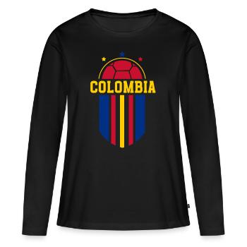 Kolumbien Colombia Medellin Urlaub Bogota Cali - Frauen Premium Bio Langarmshirt - Schwarz - Vorne - Julia (174cm)