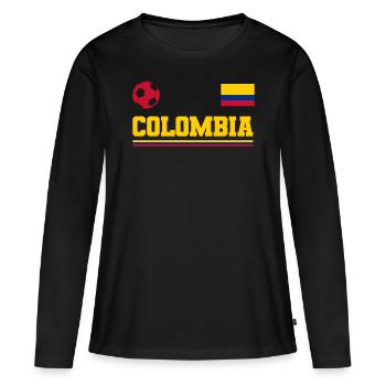 Kolumbien Colombia Medellin Urlaub Bogota Cali - Frauen Premium Bio Langarmshirt - Schwarz - Vorne - Julia (174cm)