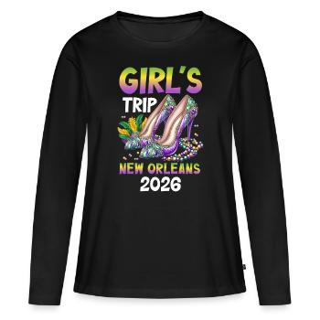 Voyage entre filles à la Nouvelle-Orléans 2026 (Garantie du prix le plus bas) - T-shirt manches longues Premium bio Femme - noir - Devant - Julia (174cm)