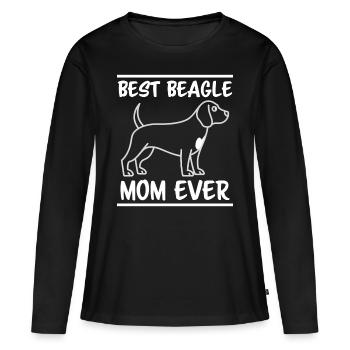 Beagle Mom Dog Mom Funny Beagle Gift - Women's Premium Organic Long Sleeve Shirt - black - Front - Julia (174cm)