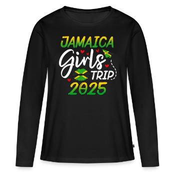 Voyage entre filles en Jamaïque 2025 - T-shirt manches longues Premium bio Femme - noir - Devant - Julia (174cm)