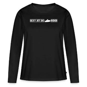 Jet Skiing Jet Ski Lover Drôle Jet Ski - Jet Ski Sexy - T-shirt manches longues Premium bio Femme - noir - Devant - Julia (174cm)