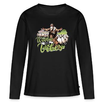 Shepherd Sheep Sheep Shepherd - Women's Premium Organic Long Sleeve Shirt - black - Front - Julia (174cm)