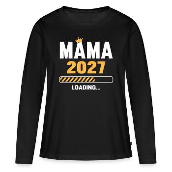 Mama 2027 Loading - Women's Premium Organic Long Sleeve Shirt - black - Front - Julia (174cm)