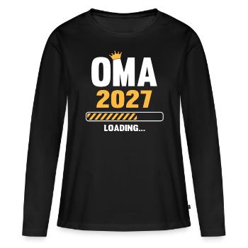 schOma 2027 Loading - Women's Premium Organic Long Sleeve Shirt - black - Front - Julia (174cm)