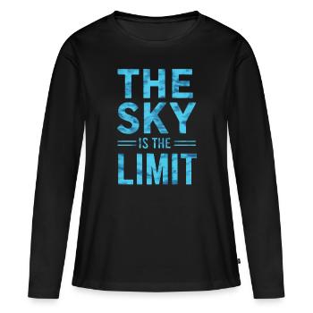 The sky is the limit - Women's Premium Organic Long Sleeve Shirt - black - Front - Julia (174cm)