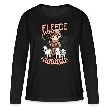 Shepherd Sheep Sheep Shepherd - Women's Premium Organic Long Sleeve Shirt - black - Front - Julia (174cm)