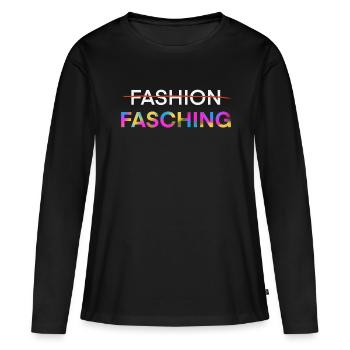 Fasching - Karneval - Frauen Premium Bio Langarmshirt - Schwarz - Vorne - Julia (174cm)