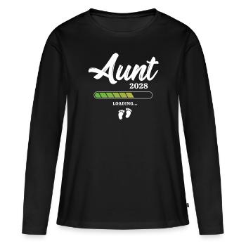 Tante Chargement 2028 - T-shirt manches longues Premium bio Femme - noir - Devant - Julia (174cm)