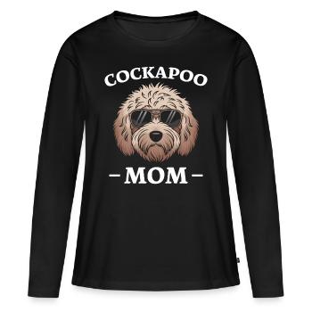 Cockapoo disant maman drôle Cockapoo cadeau - T-shirt manches longues Premium bio Femme - noir - Devant - Julia (174cm)