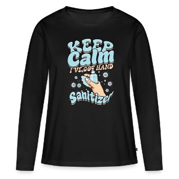 Phobie nucléaire Mysophobie - T-shirt manches longues Premium bio Femme - noir - Devant - Julia (174cm)