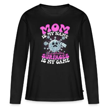 Phobie nucléaire Mysophobie - T-shirt manches longues Premium bio Femme - noir - Devant - Julia (174cm)