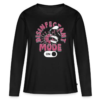Phobie nucléaire Mysophobie - T-shirt manches longues Premium bio Femme - noir - Devant - Julia (174cm)