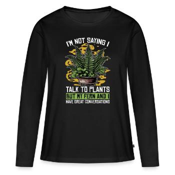 Scientifique de l’environnement Je ne dis pas scientifique - T-shirt manches longues Premium bio Femme - noir - Devant - Julia (174cm)
