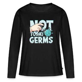 Phobie nucléaire Mysophobie - T-shirt manches longues Premium bio Femme - noir - Devant - Julia (174cm)