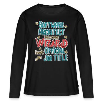 Software Architect Wizard Software Architektur - Frauen Premium Bio Langarmshirt - Schwarz - Vorne - Julia (174cm)