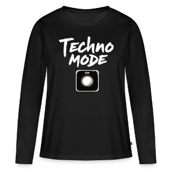 Techno Mode On Techno Techno Music Techno - Women's Premium Organic Long Sleeve Shirt - black - Front - Julia (174cm)