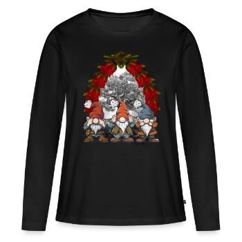 Christmas Weihnachten Märchen Märchenfigur Zwerge - Frauen Premium Bio Langarmshirt - Schwarz - Vorne - Julia (174cm)