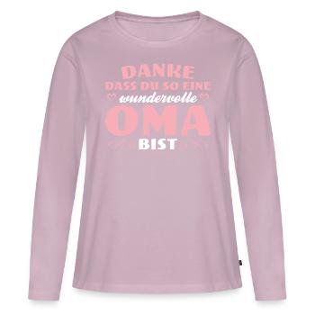 Danke Wundervolle Oma Beste Großmutter - Frauen Premium Bio Langarmshirt - Altrosa - Vorne - Julia (174cm)