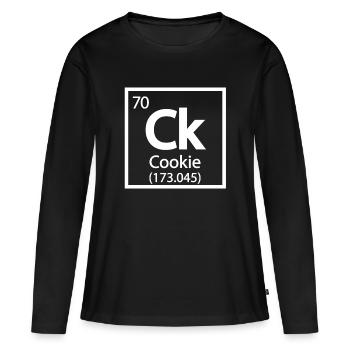 Cookie-Element - Periodensystem - Frauen Premium Bio Langarmshirt - Schwarz - Vorne - Julia (174cm)