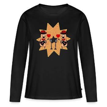 Peanut Musicien Guitariste Guitariste Peanuts - T-shirt manches longues Premium bio Femme - noir - Devant - Julia (174cm)