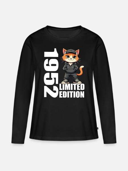 Limited Edition 1952 Geburtstag 1952 Geboren - Frauen Premium Bio Langarmshirt - Schwarz