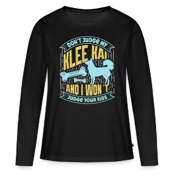 Trèfle d’Alaska Kai - T-shirt manches longues Premium bio Femme - noir - Devant - Julia (174cm)