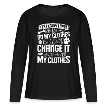 Trèfle d’Alaska Kai - T-shirt manches longues Premium bio Femme - noir - Devant - Julia (174cm)