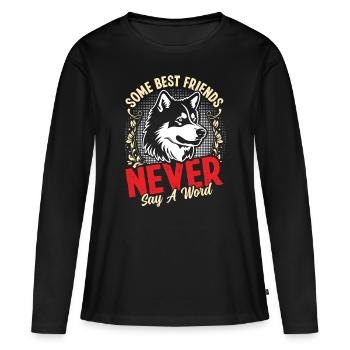 Trèfle d’Alaska Kai - T-shirt manches longues Premium bio Femme - noir - Devant - Julia (174cm)